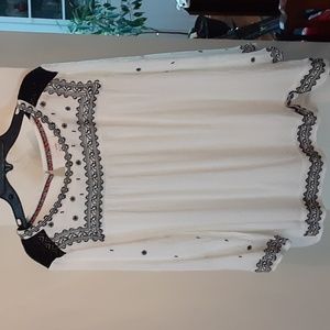 Women's  Knox Rose Boho Tunic Black and White